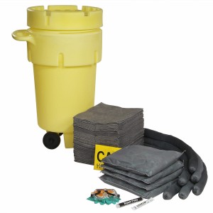 Universal 50-Gallon Wheeled OverPack Salvage Drum Spill Kit #SPKU